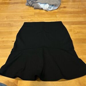 Chaps Black Fitted Stretch Skirt with flare bottom
